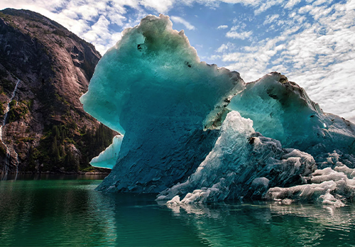 Glacier in water